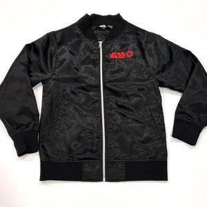 EUC Star Wars x Mad Engine - Satin Black Tie Fighter Jacket - Youth Medium
